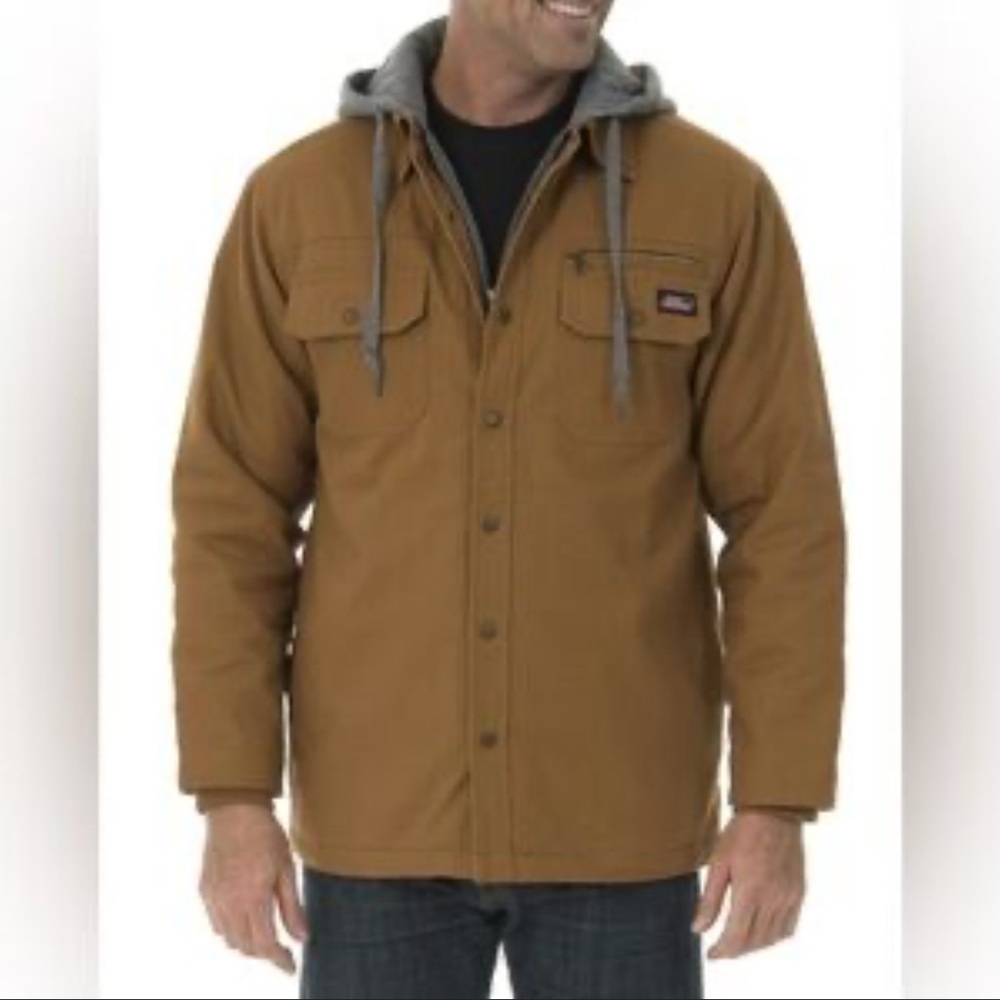 ❗️SOLD ❗️Canvas Hooded Shirt Jacket Men’s Size M Brown Outerwear Outdoors NWOT